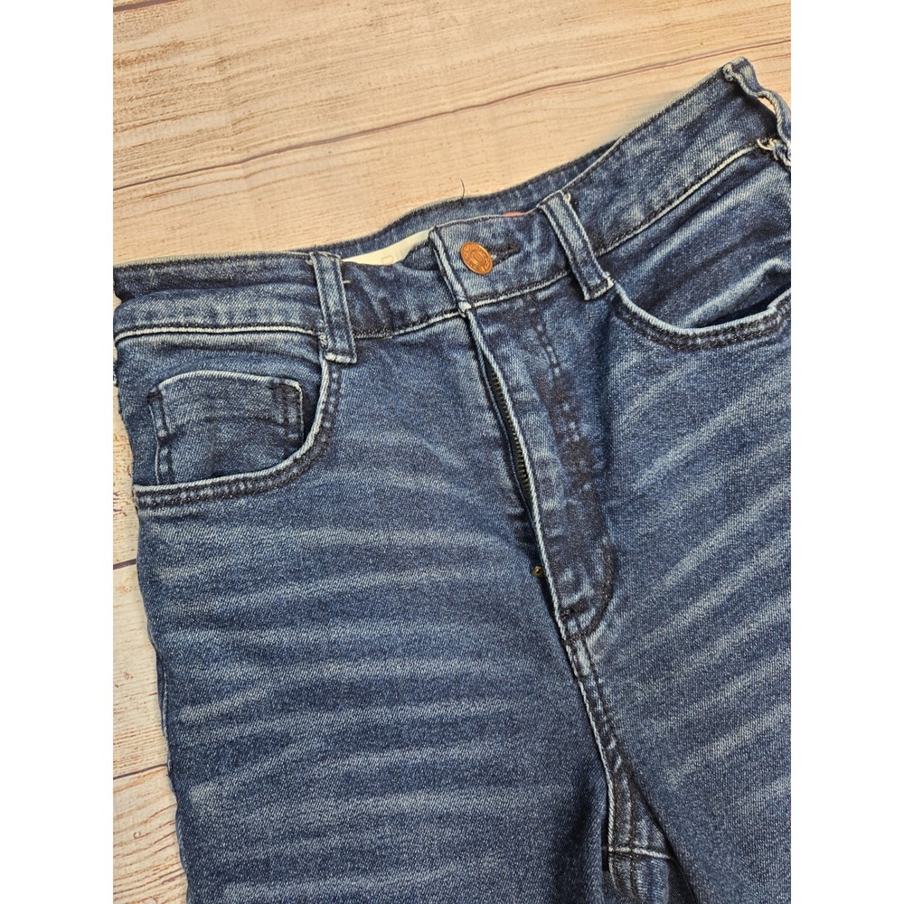 Anthropologie Pilcro High Rise Cigarette Jeans Women's 26 Raw Hem Stretch